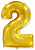 Шарик с гелием золото ("2"), шт